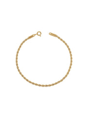 Trenzada Diamond-Cut Braided Rope Women's Anklet