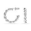 925 Sterling Silver Twisted Rope Round Hoop Earrings for Women Teen