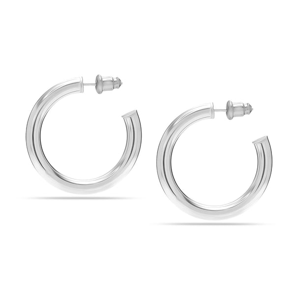 925 Sterling Silver Chunky Open Hoops Earrings for Women Teen 30MM
