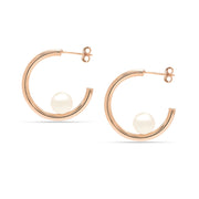 Rose Gold C-Hoop Earrings