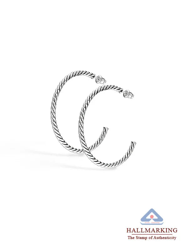 Antique Sculpted Cable Hoops