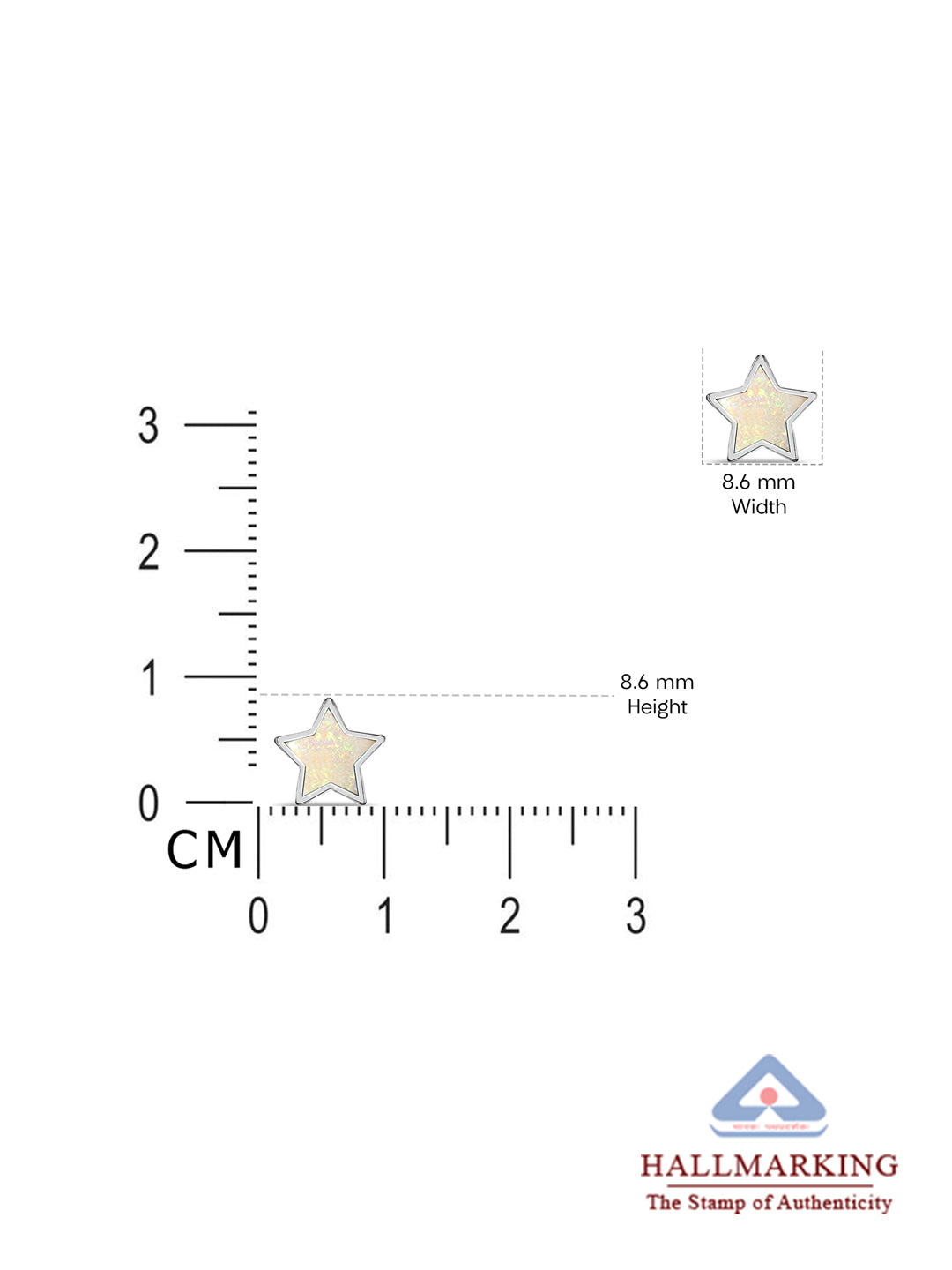 Astra Opal Star Kids' Screw-Back Studs