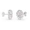 925 Sterling Silver Italian Openwork Swirl Stud Earrings for Women Teen
