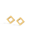 Gold Open Square Studs
