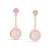 925 Sterling Silver Rose Gold-Plated CZ Mother Of Pearl Drop Dangler Earrings for Women Teen