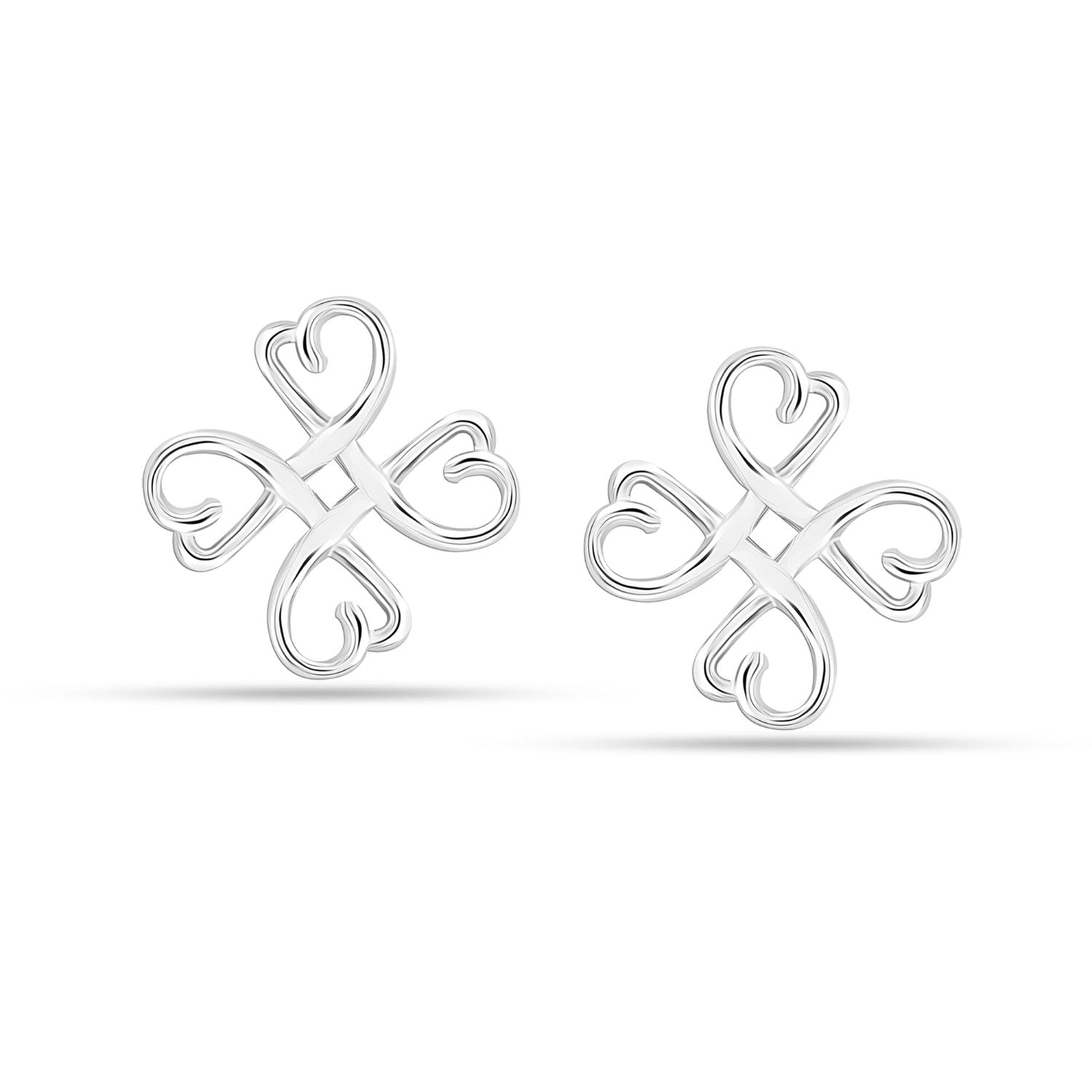 925 Sterling Silver Loving Heart Earrings for Women & Girls