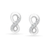 925 Sterling Silver CZ Infinity Micro Pave Stud Earrings for Women Teen