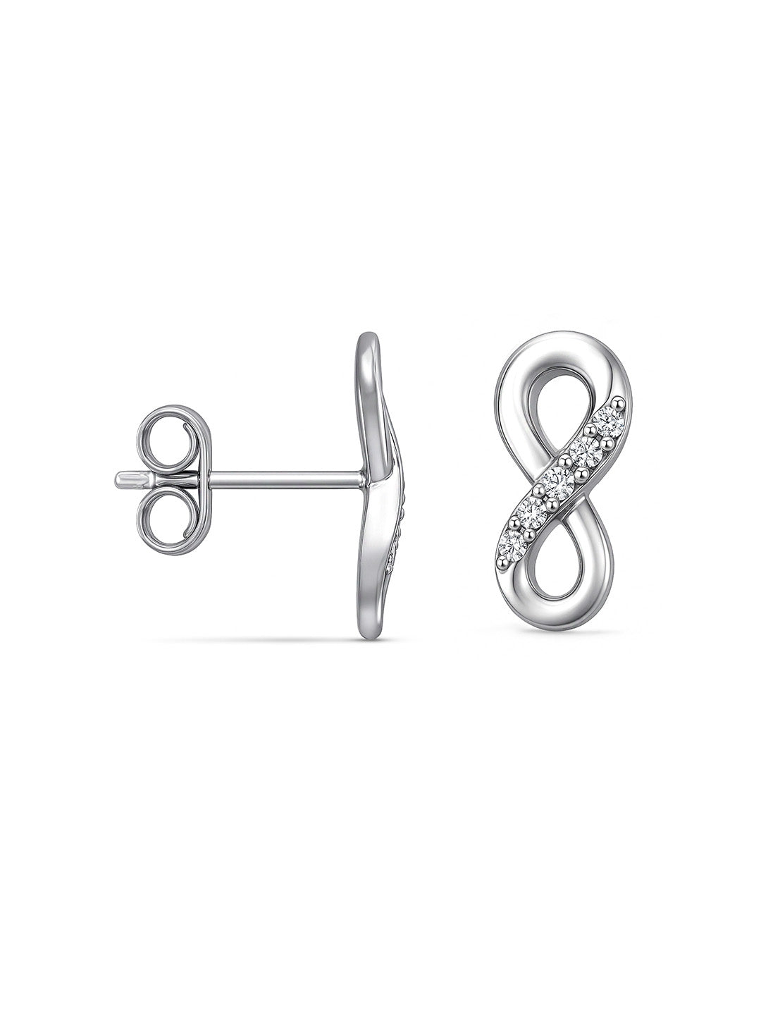 Dual Tone Stud Earrings
