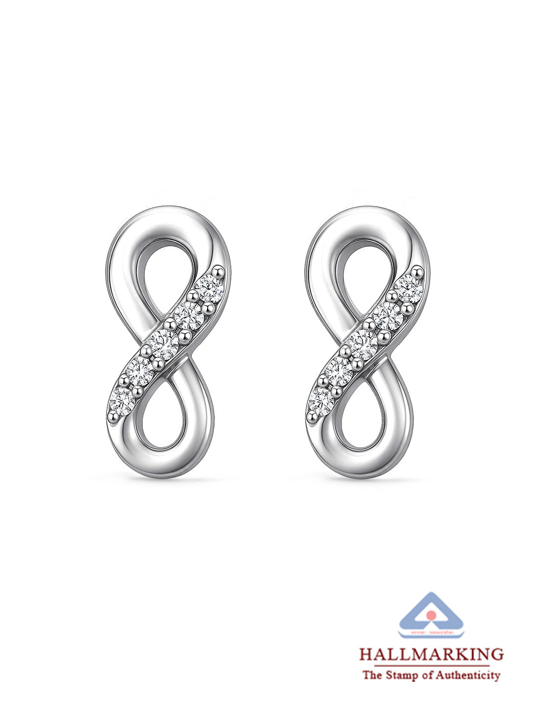 Dual Tone Stud Earrings