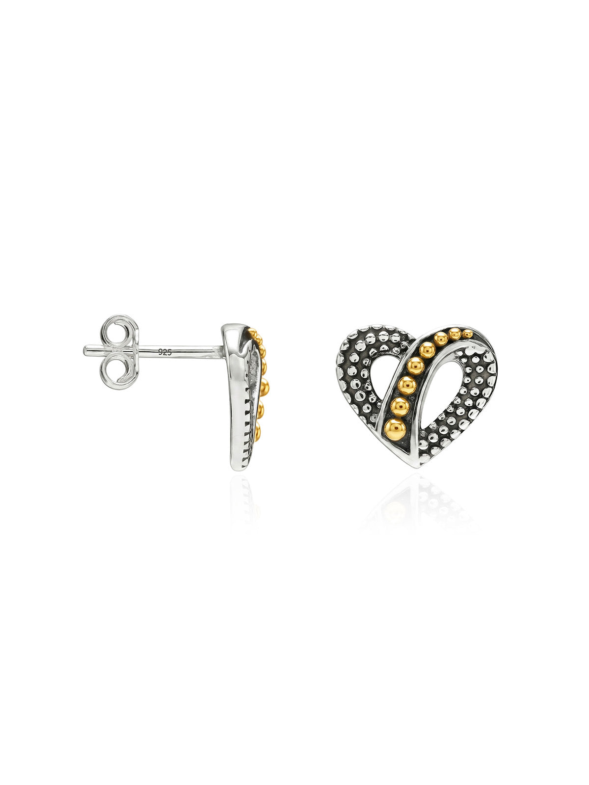 Dual Tone Stud Earrings