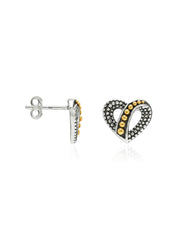 Dual Tone Stud Earrings