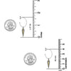 925 Sterling Silver Drop Pyramid Hoop Stud Earrings for Women Teen