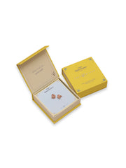 Rose-Gold Plated Cubic Zirconia Love Knot Studs