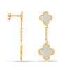 925 Sterling Silver Gold-Plated Magic Alhambra Earrings for Women