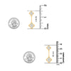 925 Sterling Silver Gold-Plated Magic Alhambra Earrings for Women