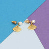 925 Sterling Silver Shell Simulated Pearl Stud Earring for Women