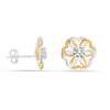 925 Sterling Silver Crystal CZ Daisy Flower Small Stud Earrings for Teen Women