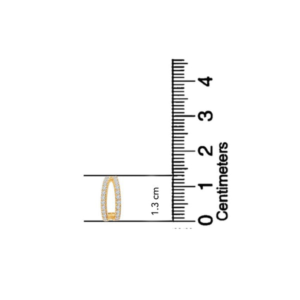 925 Sterling Silver 18K Gold-Plated CZ Split Huggie Hoop Earrings for Women Teen