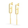 925 Sterling Silver Diamond 18 Karat Rose Gold Drop Earrings for Girls and Women