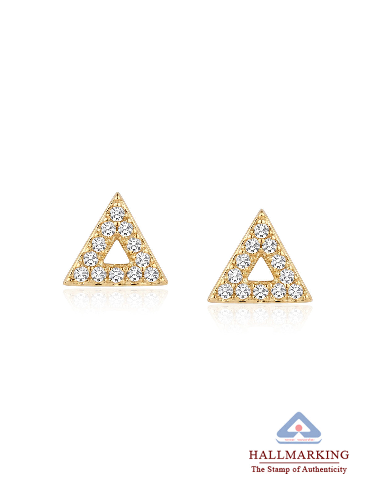 Flash Gold Stud Earrings