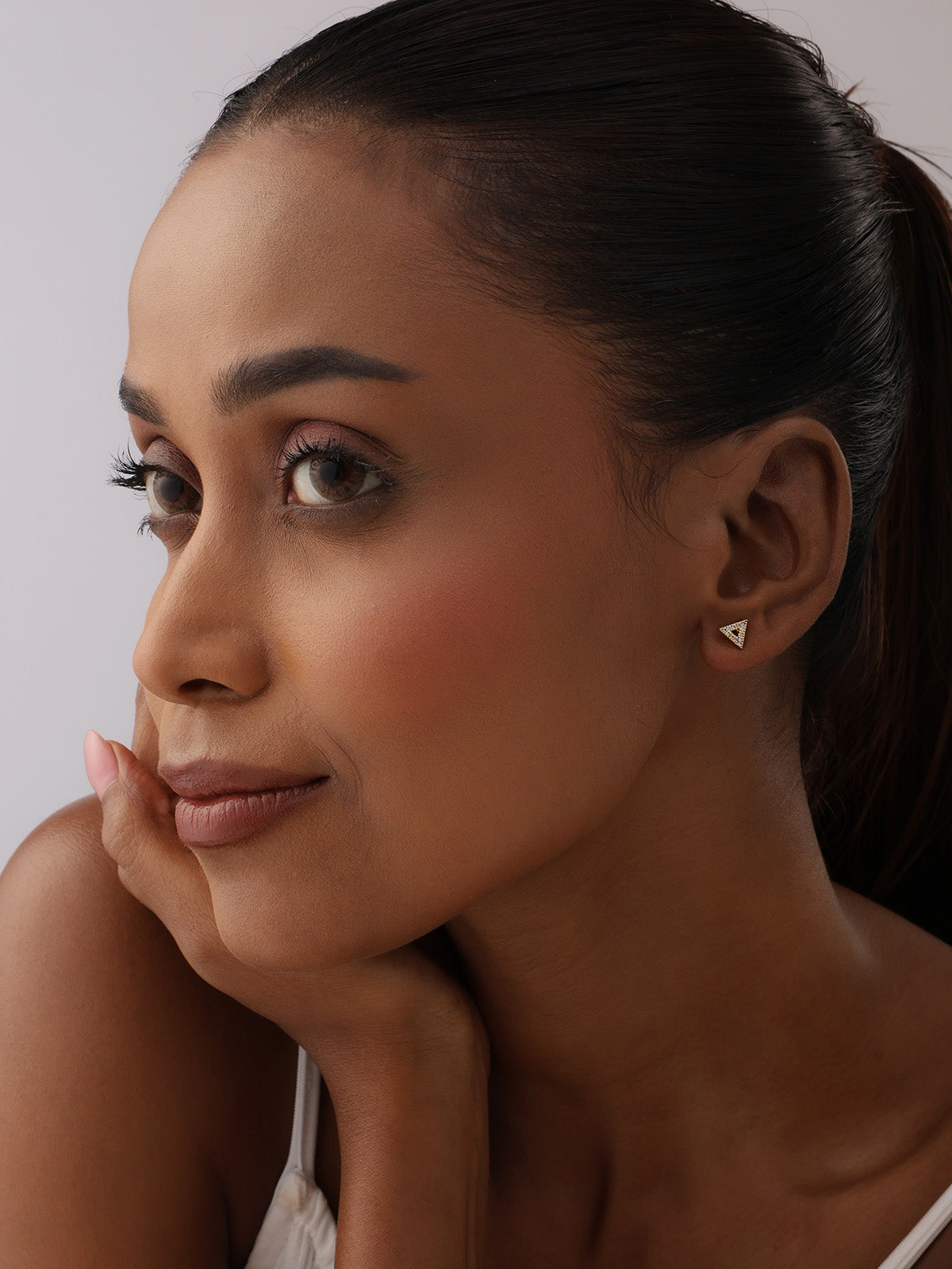 Flash Gold Stud Earrings