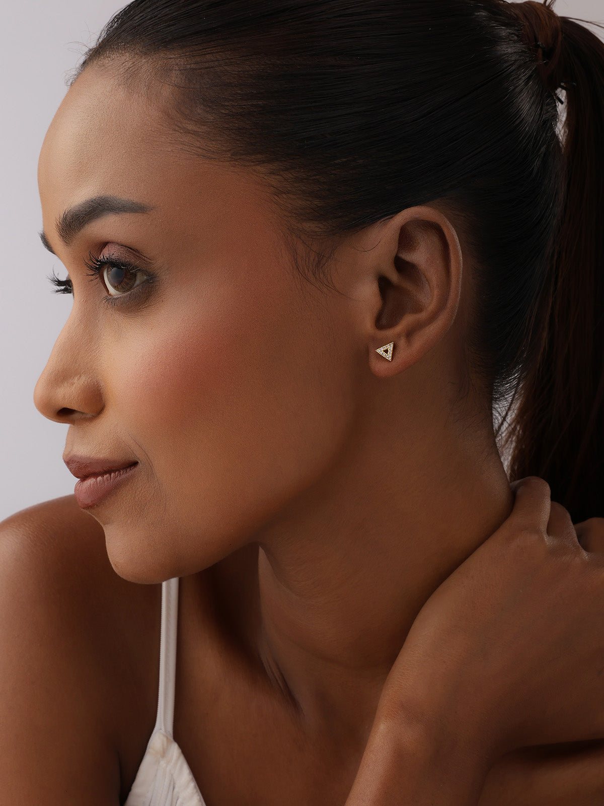 Flash Gold Stud Earrings