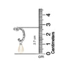 925 Sterling Silver Oval Pearl Antique C Hoop Earring for Women