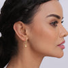 925 Sterling Silver Hoops Earring 18K Gold Plated Dangle Hoop Earrings for Women Hypoallergenic Lock Hoops Earring for Teen Girls