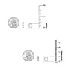 925 Sterling Silver Stud Earrings for Women CZ Hypoallergenic Earring for Girls Teens