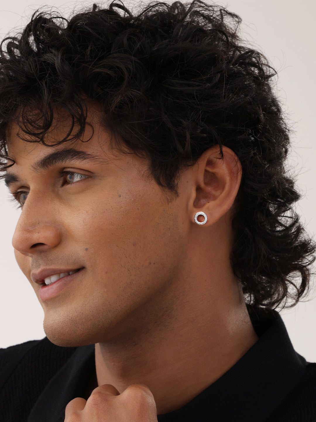 Men's Silver Stud Earring