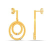 925 Sterling Silver 14K Gold Plated Italian Design Drop Earrings for Women Teen