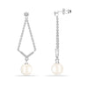 925 Sterling Silver Pearl Earrings for Women Hypoallergenic Drop Earring for Women