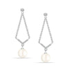 925 Sterling Silver Pearl Earrings for Women Hypoallergenic Drop Earring for Women