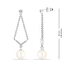 925 Sterling Silver Pearl Earrings for Women Hypoallergenic Drop Earring for Women