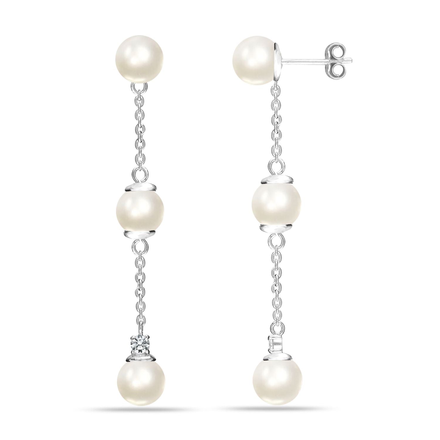 Silver Drop Earrings