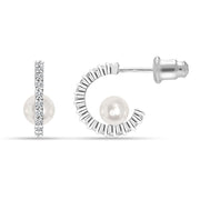 Silver C-Hoop Earrings