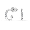925 Sterling Silver CZ Huggie C Hoop Earrings for Women and Girls