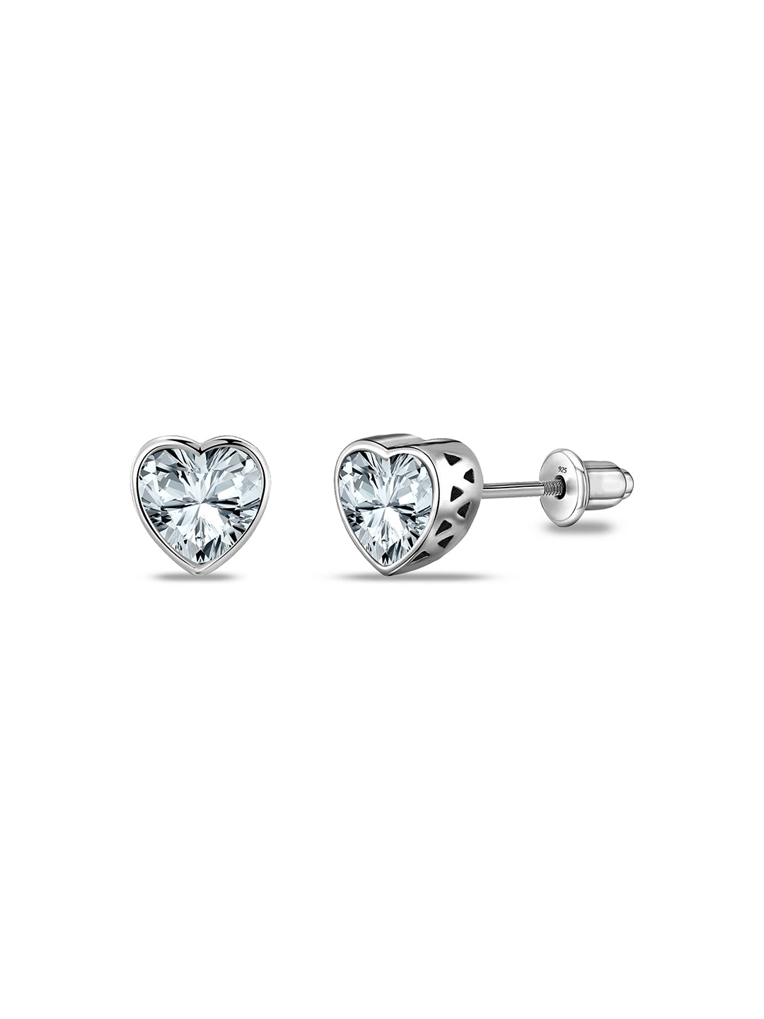Little Shine Rhodium Earrings