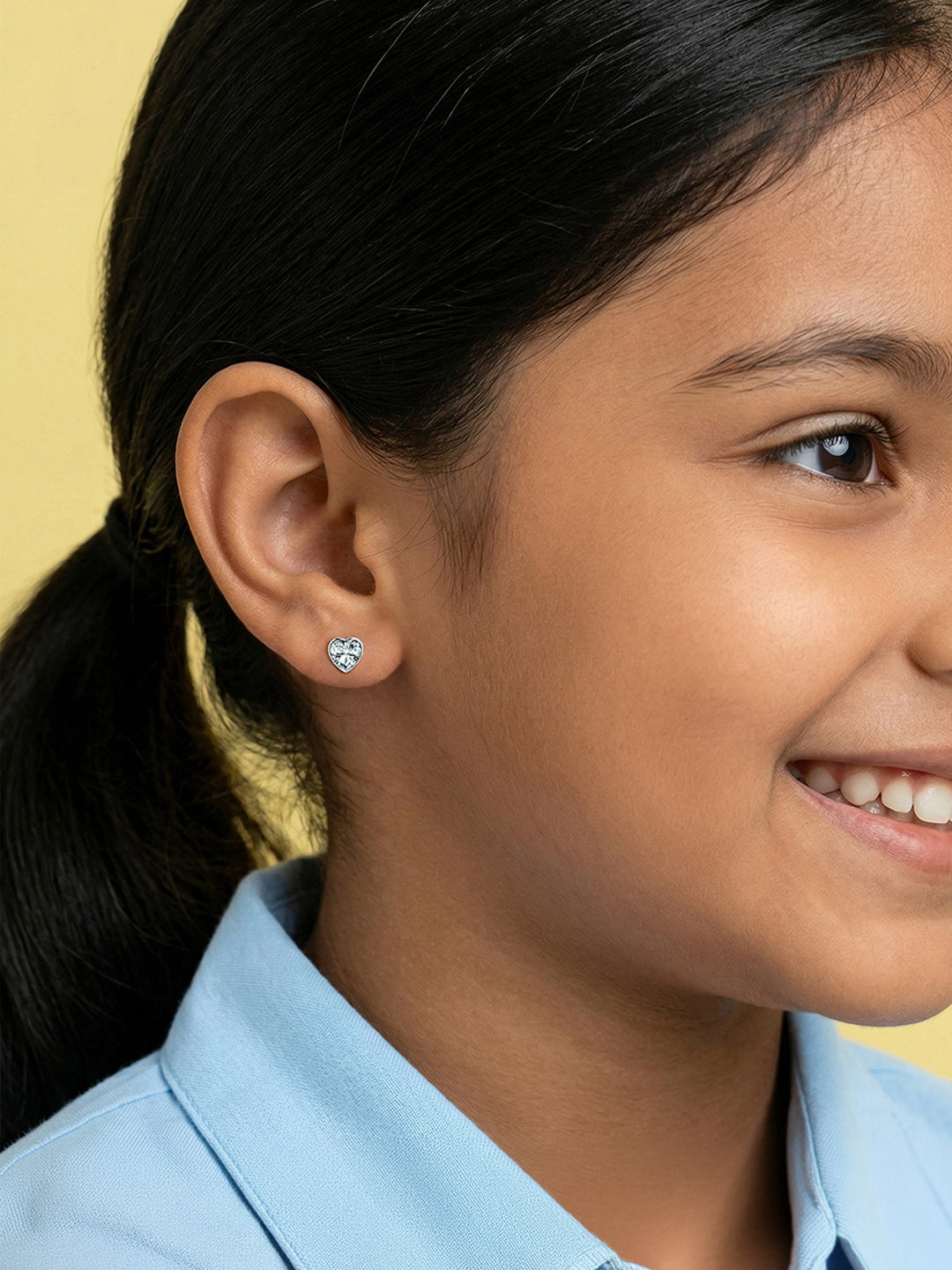 Little Shine Rhodium Earrings