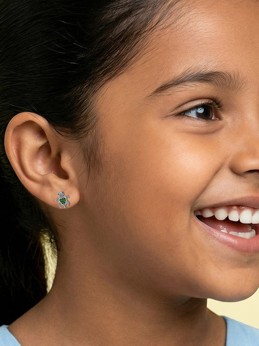 Black Sea Turtle Studs for Kids