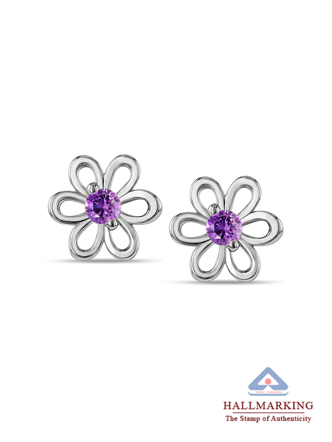 Tiny Charm Rhodium Earrings