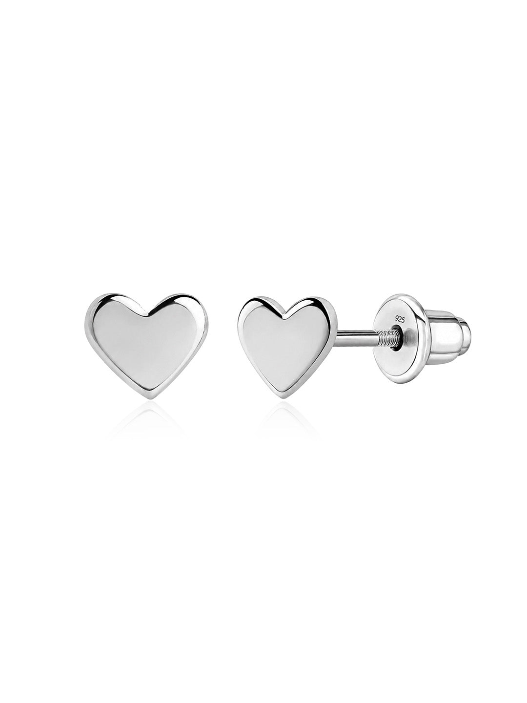 Kids Rhodium Stud Earrings