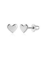 Kids Rhodium Stud Earrings