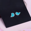 925 Sterling Silver Cute Fish Stud Earrings For Kids