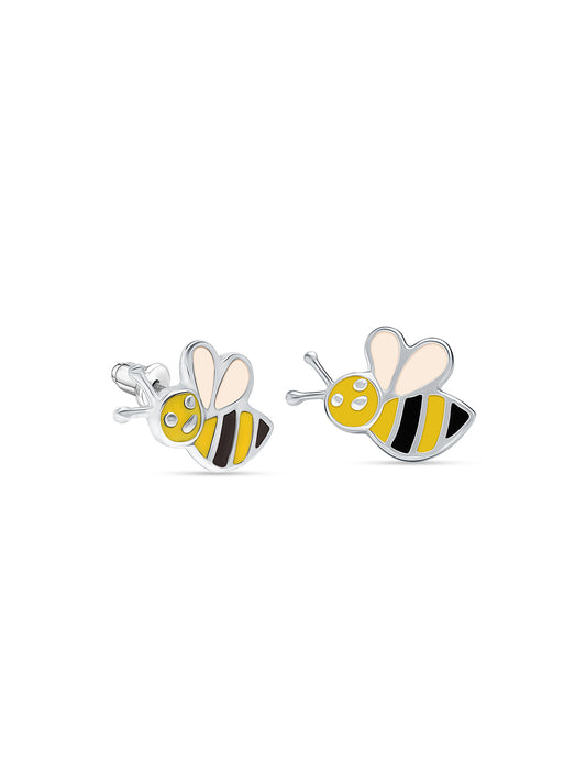 Cute Bee Enamel Studs for Kids
