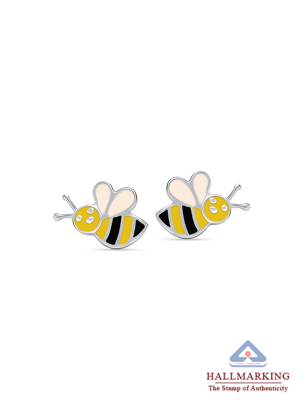 Cute Bee Enamel Studs for Kids