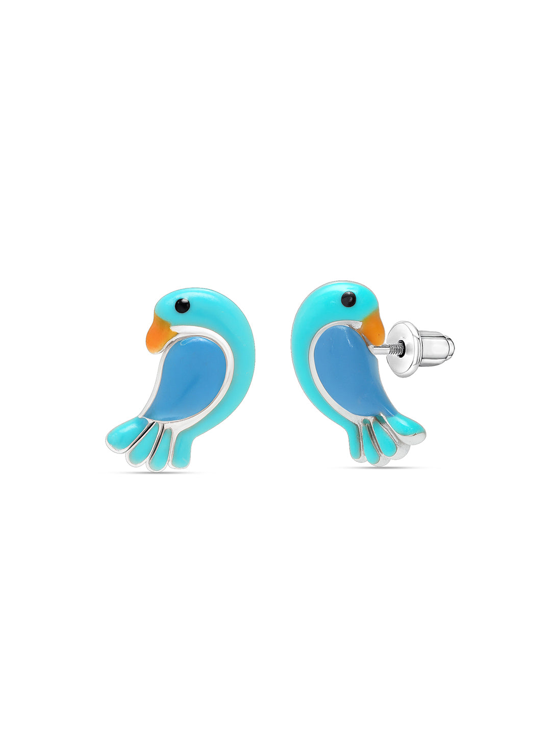 Cute Fish Enamel Studs for Kids - Pair