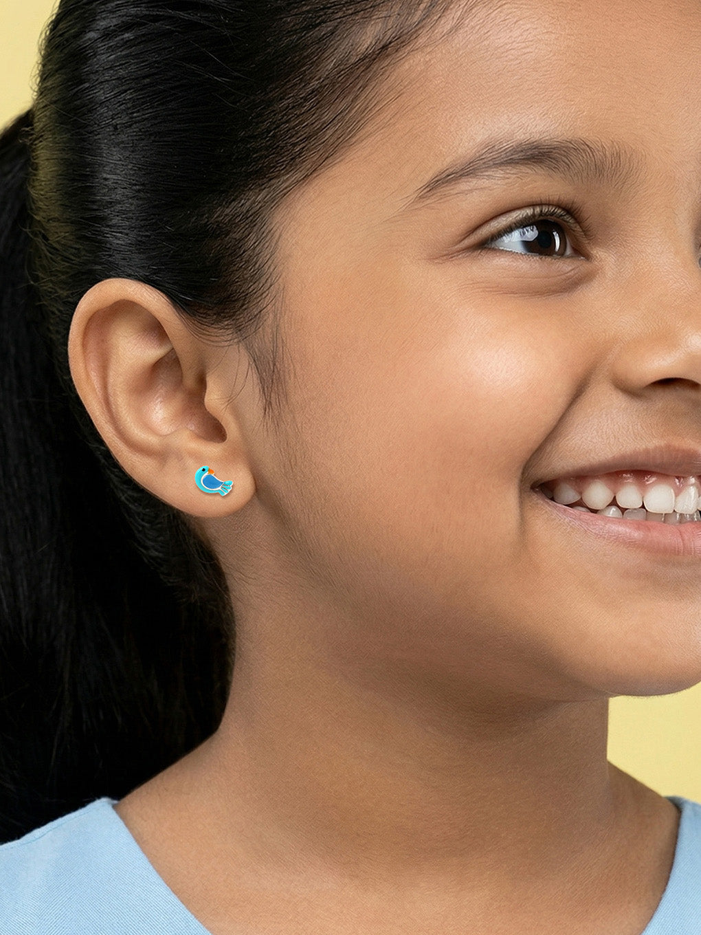 Cute Fish Enamel Studs for Kids - Pair