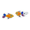 925 Sterling Silver Cute Fish Enamel Stud Earring For Kids