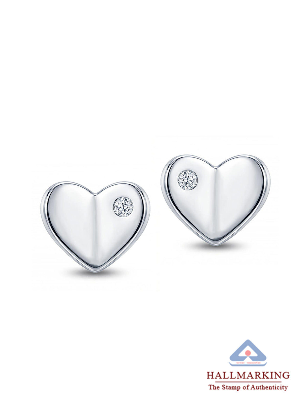 Rhodium Kids Sparkle Stud Earrings